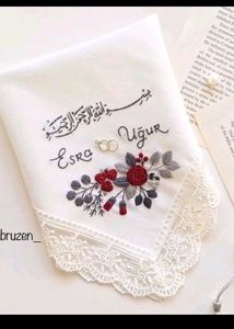 Hand Embroidered Name Hankercheif