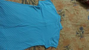Blue Polka Dot Polo T-Shirt