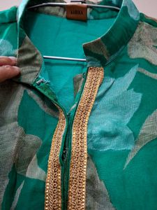 Chiffon Green Floral Print Kurta