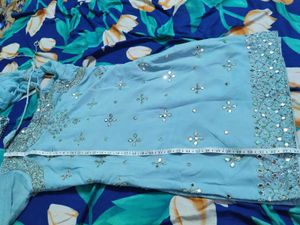 heavy mirror work sharara set