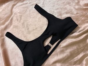 Chic Black Cutout Bikini Top
