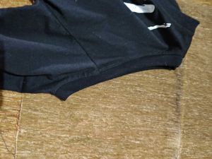 One Cold Shoulder Black Graphic Long Sleeve Top