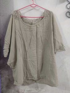 Boho Lace Detail Loose Fit Tunic Top