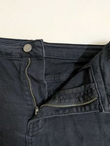 Black Denim Shorts