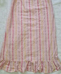 Pink Striped Smocked Maxi Dress