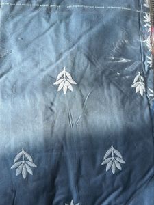 Embroidered Blue Cotton short Kurti