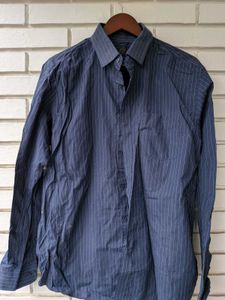 Men's Navy Striped Shirt