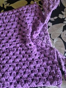 Handmade Crochet asymmetrical offshoulder top