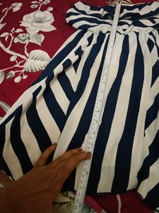 Striped Strapless Dress