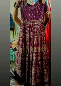 Elegant Purple 💜 Embroidered Gown Only 1time used