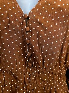 H&amp;M Polka Dot Long Sleeve Top