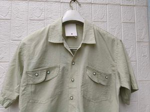 New with tag Stylish Light Green Cropped Shirt