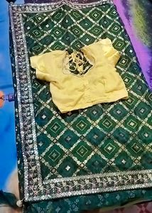 Brand New Bandhani Saree with blouse
