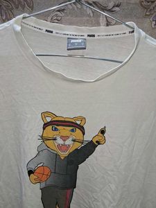 Vintage Cartoon Cat Basketball T-Shirt of 1