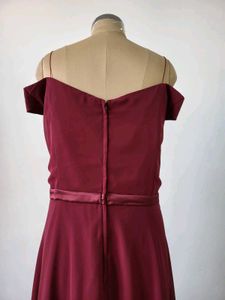 Plus Size Off-Shoulder Gown