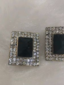 Sparkling Square Stud Earrings