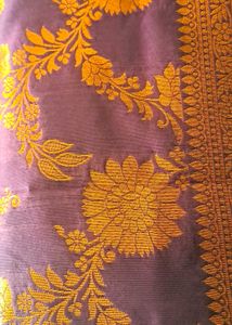 💜Purple Brocade Saree🤩