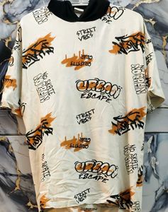 Graffiti Print Hoodie T-Shirt