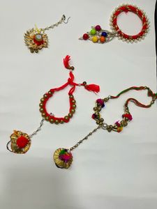 Indian Handcrafted bangles and maangtika