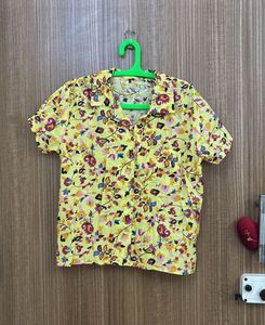 Co-Ord Vibrant Floral Print Short Sleeve Shirt