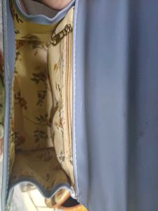 Light Blue Clutch Bag with Chain Strap