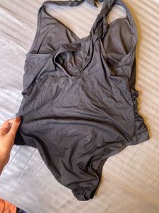 Gray Halter Bodysuit