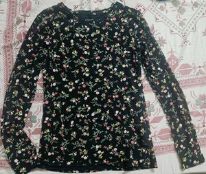Floral Print Long Sleeve Top