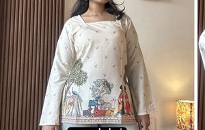 Cream Printed Kurta