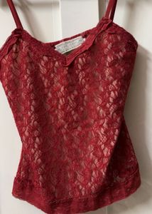 Red Lace Cami Top