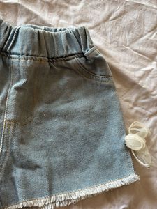 kids Cute Denim Shorts with Bows