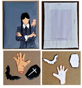 Wednesday Inspired Handmade Art Collection