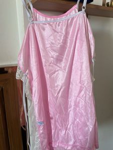 new Pink Lace Trim Nightgown