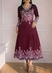 Elegant Floral Print Midi Dress