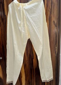 white embroidered cotton co-ord set
