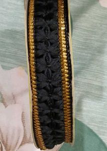 Black &amp; Gold Embellished Trim
