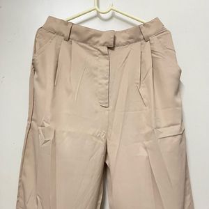 Chic Beige Wide-Leg Pants