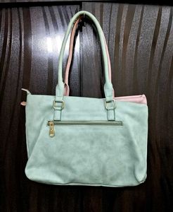👜 Shoulder Bag | side1-Pink | Side2- Pista Green