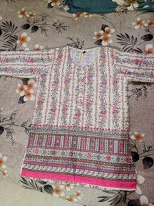 Vibrant Floral Print short Kurta