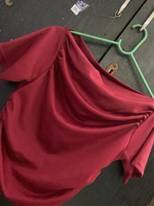 red off shoulder top for women
