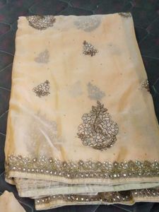 party wear saree with blouse