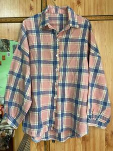 Pink Plaid Button-Up Shirt