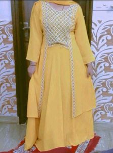 Stunning Yellow Embellished Lehenga Choli