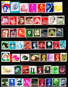 100 vintage foreign country stamps