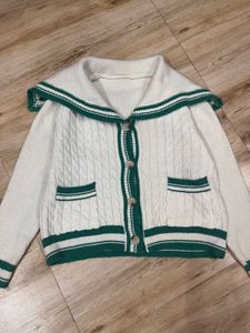 Sailor Collar Knit Cardigan
