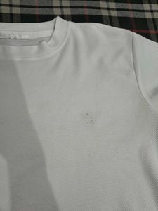 PLAIN GYM HALF SLEEVE WHITE COMPRESSION