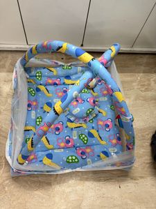 baby bedding set with pillow and mini stuffed toys