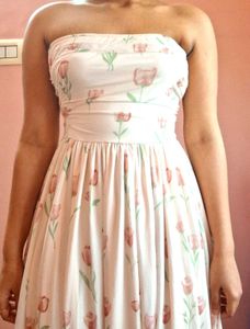Floral Strapless Maxi Dress