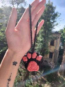 Crochet Cat Paw bag charm