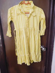 Yellow Printed Kurta