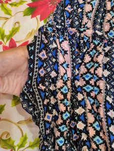Women's Printed Jumpsuit with Belt